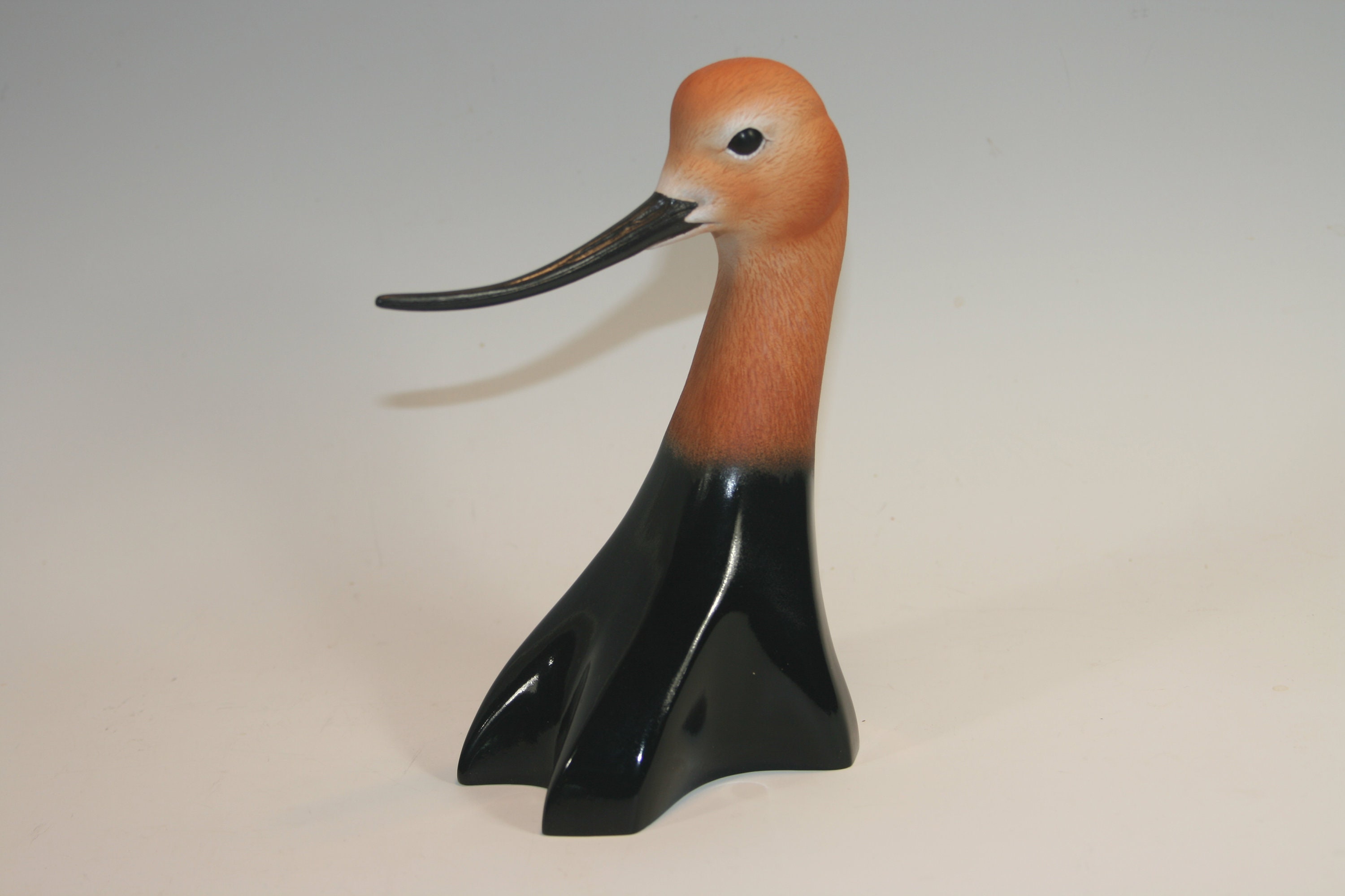 American Avocet Bust — hand carved wildfowl sculpture by Edward H. Legg