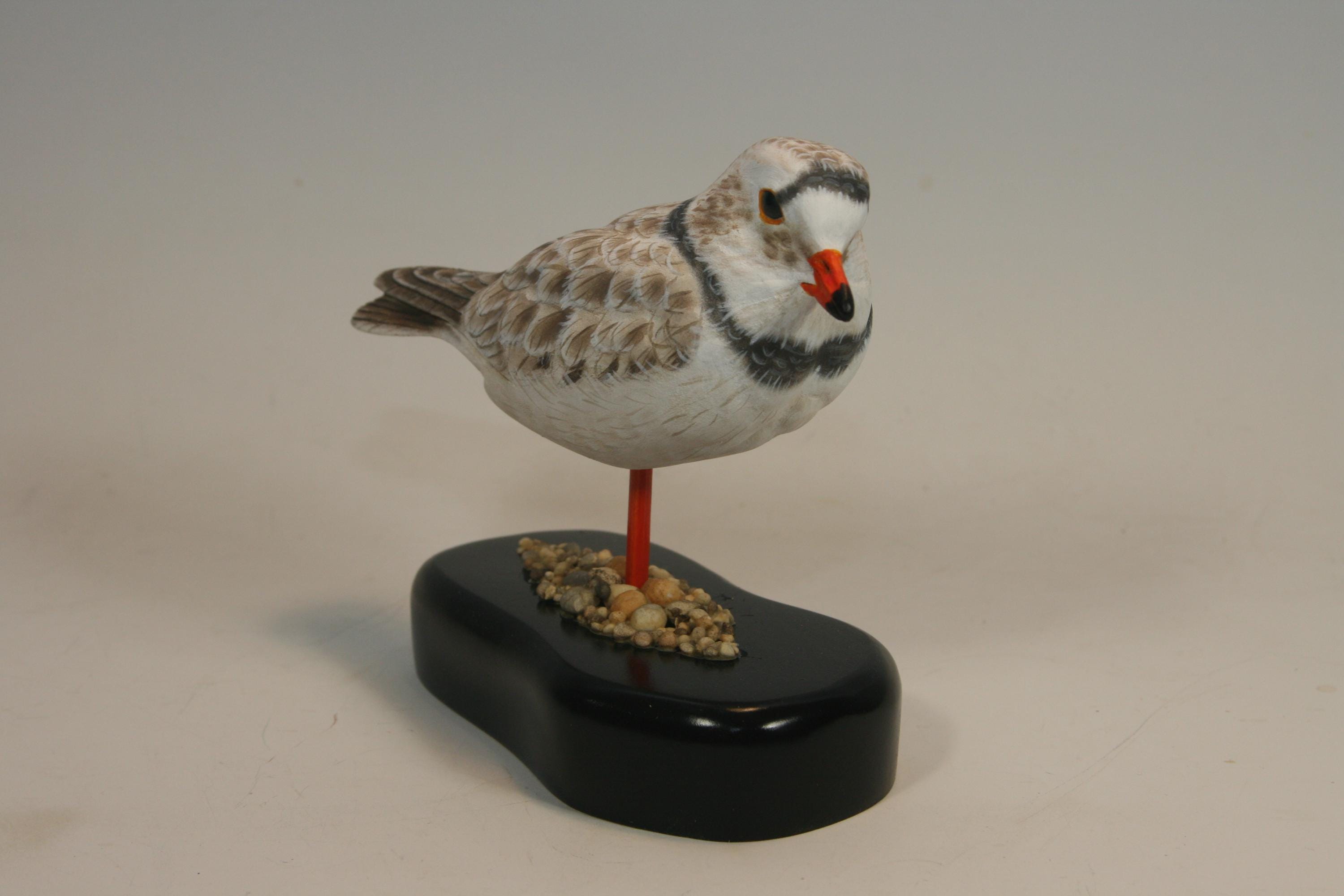 Piping Plover (Decoy) — hand carved wildfowl sculpture by Edward H. Legg